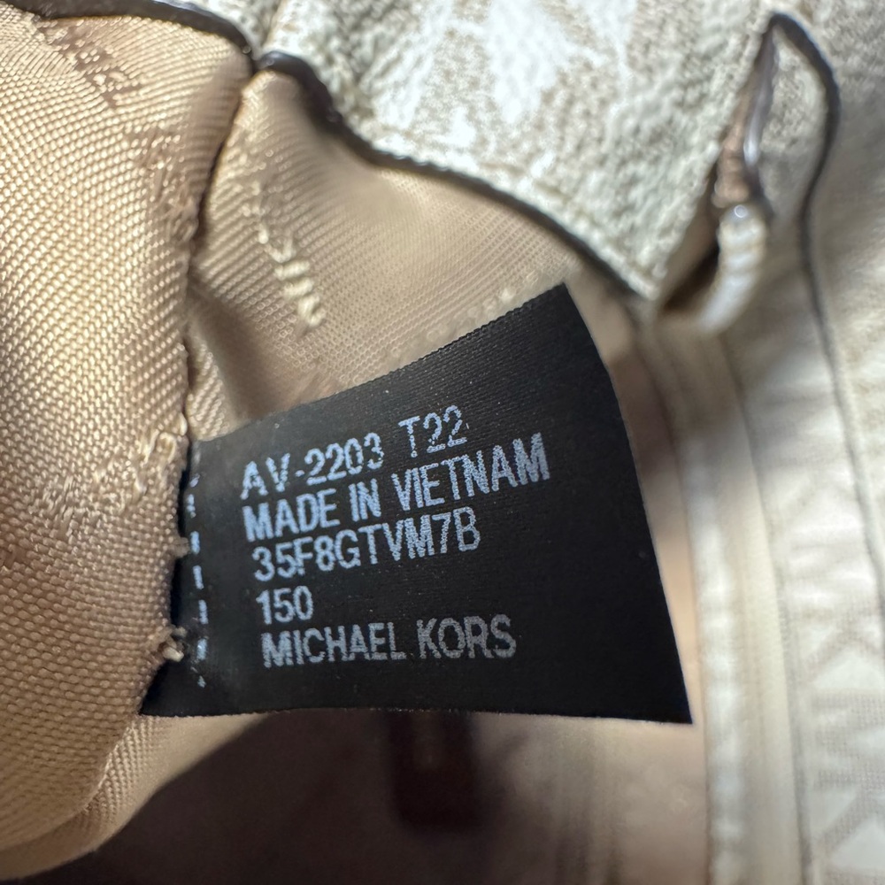 Michael Kors Cream and Beige Messenger Crossbody Bag - Picture 7 of 7